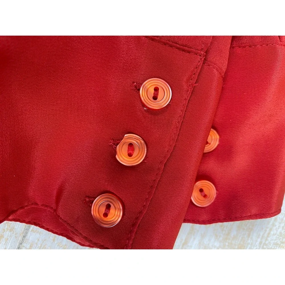 Vintage Oscar de la Renta Expressions Women's Red Blouse Size 14 - Picture 8 of 8